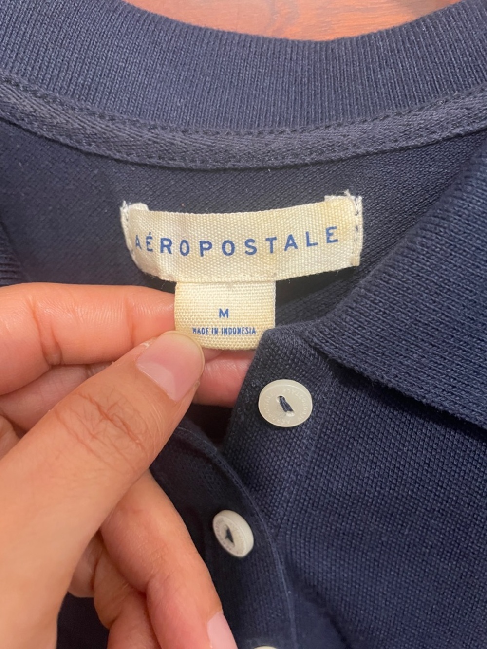 Aeropostale Navy Polo with Red A87 Embroidery - Picture 4 of 6